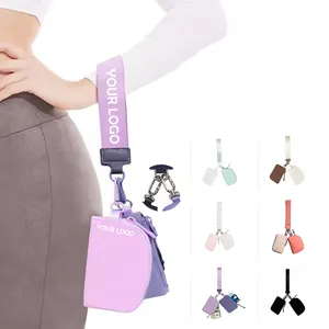 Sang Trọng Thời Trang Đôi Cổ Tay Ví Đồng Xu Túi Với Tùy Chỉnh Biểu Tượng Chanh Kép Pouch Vòng Tay Keychain Vòng Đeo Tay Chủ Thẻ Ví