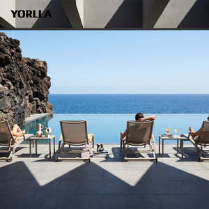 YORLLA Chaise longue de plage minimaliste personnalisée en aluminium avec maille respirante pour extérieur – Fabricant - Product Image 3