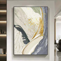 Personnalisé 100% Peint À La Main De Haute Qualité Abstrait Toile Peinture À L'huile moderne Feuille D'or art Peinture pour salon décor à la maison