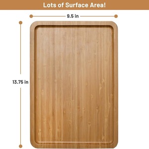 Bamboo Sofa Clip Table 33x26 Cm Portable Armrest Side Table For <b>Small</b> Spaces Stable Dining Surface - Product Image 5