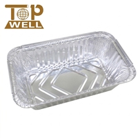 Boîte alimentaire rectangulaire en aluminium de 1600 ml avec couvercle, écologique, en pulpe moulée de qualité alimentaire, pour pâtisserie, gâteau, tarte aux œufs, saucisse, pâtes, à emporter, barbecue