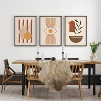 HAOWAI OEMODM Lot de 3 impressions murales, Décoration artistique, Ensemble d'affiches Bohème Nature_ Affiches murales minimalistes
