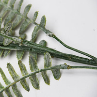 Hongo de Plástico Verde Escarchado de Tallo Único, Nephrolepis Exaltata, Cola de Fénix, Helecho de Boston, Pteris Vittata, Dicranopteris Pedata, Decoración Navideña para el Hogar