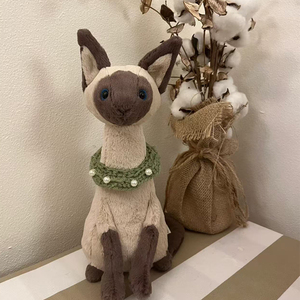Gato Siamés egipcio, gelatina, gatito, juguete <span class=keywords><strong>de</strong></span> <span class=keywords><strong>peluche</strong></span>, muñeco <span class=keywords><strong>de</strong></span> <span class=keywords><strong>peluche</strong></span>, relleno <span class=keywords><strong>de</strong></span> algodón PP, <span class=keywords><strong>tela</strong></span> súper suave <span class=keywords><strong>para</strong></span> niños, regalo cómodo - Product Image 3