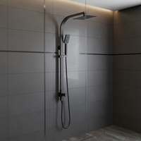 Système de robinetterie de douche noir, kit de robinetterie de haute qualité pour baignoire et douche, en laiton avec noyau en céramique, adapté aux salles de bain d'hôtel