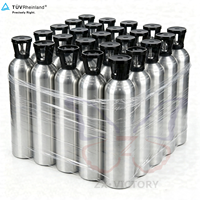 Cylindre de CO2 en aluminium sans soudure haute pression ZX, homologué TPED, 0,6L-20L, AA6061-T6, qualité alimentaire, pour boissons gazeuses