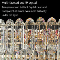 Lampe suspendue au plafond LED moderne pour salon, design luxueux, luminaire suspendu circulaire pour table à manger, lustre en cristal haut de gamme