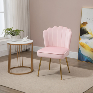 Home Dining Room Furniture Wholesale Restaurant <strong>Chairs</strong> Wing Occasional Sofa <strong>Chair</strong> <strong>Scallop</strong> Shell Dining <strong>Chair</strong> With Gold Metal Leg - Product Image 1