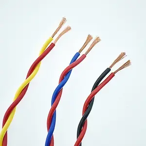 customized twisted pair electric cord 0.75mm 1mm 1.5mm 2.5mm electaical wire cable for industry