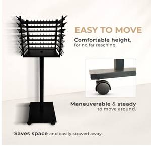 Support de Rangement en Bois à Grande Capacité pour Cheveux à Tresser, Organisateur d'Outils et d'Extensions Capillaire, Étagère à Trois Côtés Personnalisable - Product Image 5