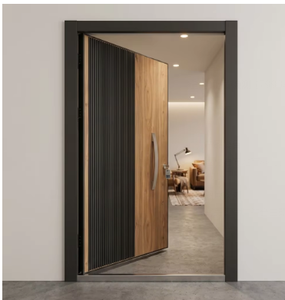 Porta d'Ingresso per Villa in Legno Bicolore con Rete in Acciaio Inox e Garanzia di 3 Anni - Product Image 3