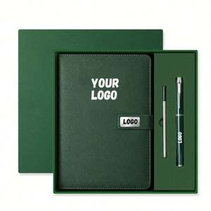 Promotion Business Logo <b>Stationery</b> Custom Luxury Pu Leather Notebook and Pen Gift <b>Set</b> - Product Image 2