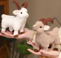 Jouet en peluche chèvre réaliste, chèvre blanche, porte-clés en peluche, jouet animal de la forêt en peluche, pendentif en peluche pour machine à griffes