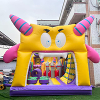Vente en gros d'usine : Toboggan gonflable à thème Alien Monstre de dessin animé, Toboggan gonflable à obstacles en PVC sur le thème de la planète spatiale