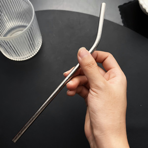 Pure Titanium <b>Straws</b> Colorful Bend Straight Metal <b>Reusable</b> For Drinks Tea Cola Outdoor Home Use - Product Image 4