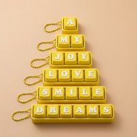 3D Printed Keyboard Clicker With Fingertip Release Mechanism Keychain Pendant