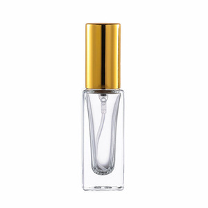 Baixo MOQ Privado <span class=keywords><strong>5</strong></span> ml Frasco De Perfume Spray Flat Square Travel Refill Ouro/Prata Espiral Cap 10ml Frasco de Perfume com Atomizador - Product Image 4