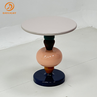 Table basse convertible en maille style danois avec houx confits, design nordique moderne multicolore, double usage, pour chambre et salon