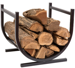 Firewood Rack High Quality Custom Indoor Metal Steel Log Hoop Firewood Storage Rack Holder
