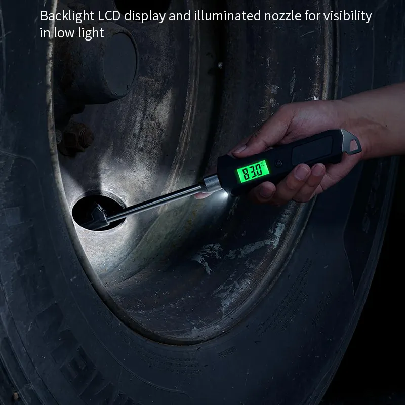 Dual Digital Dial Car Truck Tire Pressure Gauge Pencil Heavy Duty Tire Pressure Check Tool for Any Vehicles Car
