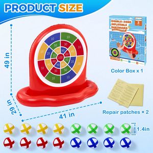 <b>Inflatable</b> Dartboard <b>Pool</b> Game with Sticky Balls, Multi-Score Target - Product Image 3