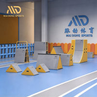 Vente en gros d'usine : Ensemble d'équipements de parkour en PVC pour enfants, comprenant des triangles, des boîtes d'escalade et un parcours d'obstacles pour la remise en forme