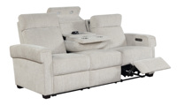 Minimalistische Weiche Samt-Elektro-Relaxsofas 3-Sitzer Couch Wohnzimmermöbel Mit Ausziehfunktion