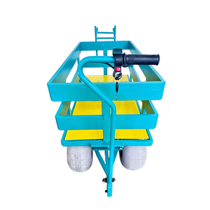 Carrello elettrico per uso domestico 4 ruote con piattaforma a rete carretto a mano carrello per esterni pesante da spiaggia - Product Image 4