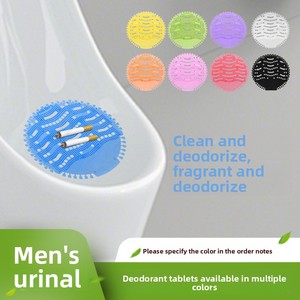 Pastilles désodorisantes pour urinoir pour hommes avec filtre anti-éclaboussures, anti-obstruction et tampon désodorisant pour écran d'urinoir - Product Image 1