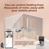 Distributeurs automatiques de nourriture pour chats et chiens, minuterie intelligente, contrôle des portions, commande par application, design détachable, fonctionnalité vidéo