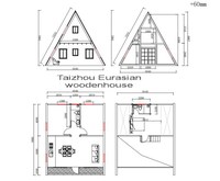 Kits de cadres préfabriqués en bois écologiques Cabane en bois triangulaire Cabane en rondins Chambre Tiny House Maison de vacances Maisons en bois préfabriquées