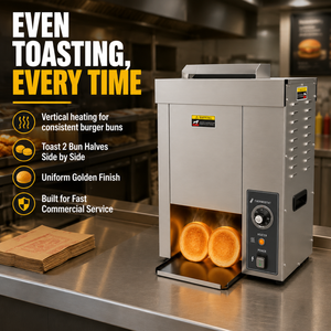 Tostadora Vertical de Panes para <span class=keywords><strong>Hamburguesas</strong></span>, Equipo Tostador de Pan con Banda Transportadora, Mismo Modelo Usado por Burger King, Ideal para Cadenas de Comida Rápida - Product Image 2