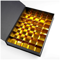 Boîte d'emballage de chocolat de luxe personnalisée en gros avec ruban, boîte cadeau pour chocolat