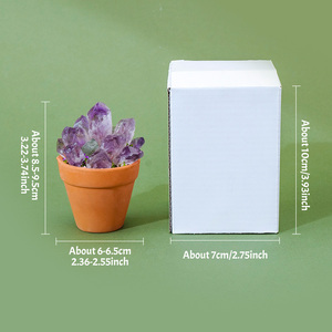 Planta en Maceta con Cristales Naturales al por Mayor, Decoración de Suculentas con Gemas de Amatista/Citrino/Cuarzo para el Hogar - Product Image 2