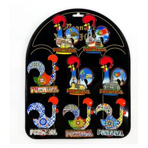 Imán de nevera de forma personalizada de Portugal Art Deco nevera decoración de deshierbe <span class=keywords><strong>Galo</strong></span> De Barcelos imanes de recuerdo de pez gallo - Product Image 1