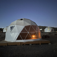 Domo Geodésico de PVC de Lujo para Hotel, Carpa Domo Blanca de Alta Calidad, Casa Domo para Exposiciones al Aire Libre, Prefabricada, 7m 8m, Glamping Resort