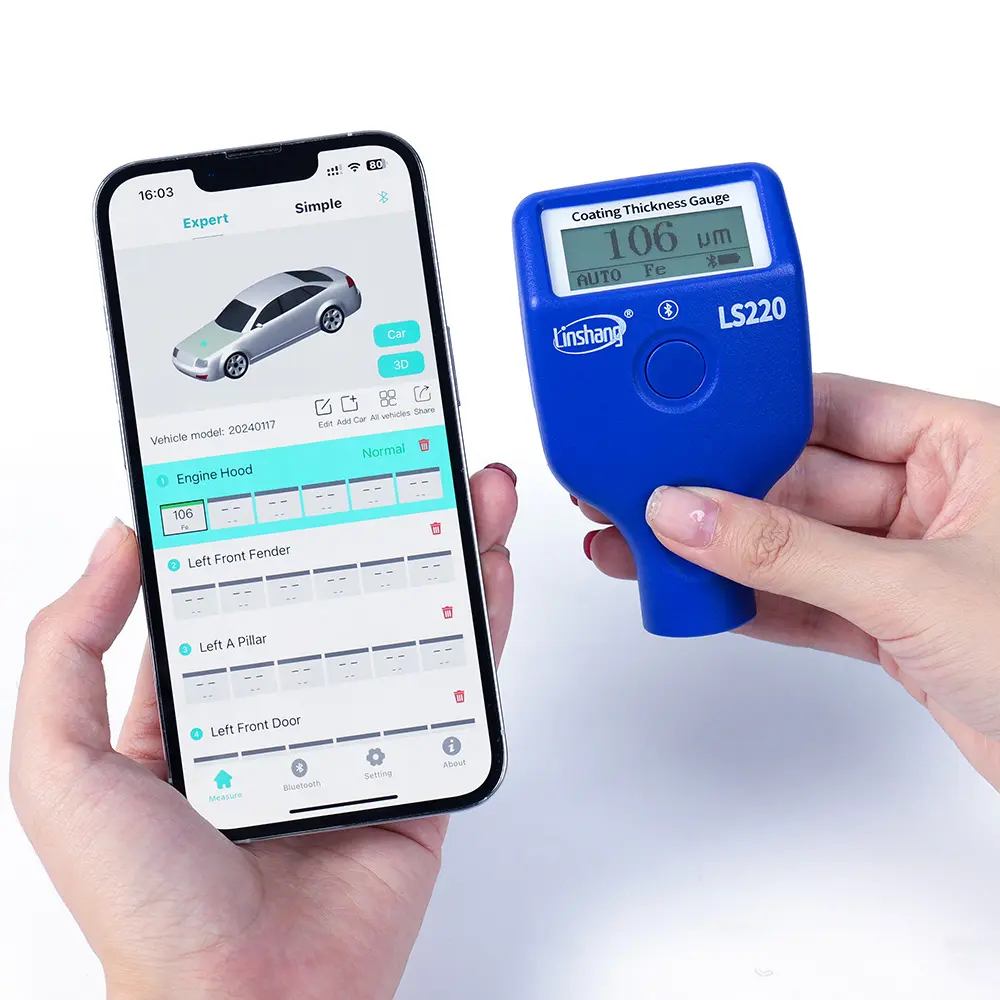 Ls220 Autolak Detector Coating Dikte Meter Meetapparaat Digitale Coating Diktemeter Prijs Autolak Tester