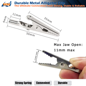 Câble de test HUANUO 4 mm avec fiche banane et pince crocodile métallique, écologique, connecteur à pince unique pour multimètre et alimentation - Product Image 2