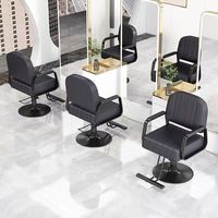 Fauteuil de Barbier en Cuir Lxue, Chaise de Salon Hydraulique à Gaz Pivotante Confortable pour Coiffeur