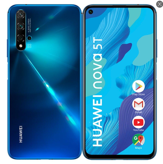 Unlocked Nova 5T Smartphone 4G LTE 128GB Global Mobile Phone 8GB RAM Octa Core CPU for French-speaking Users German/Spanish EU