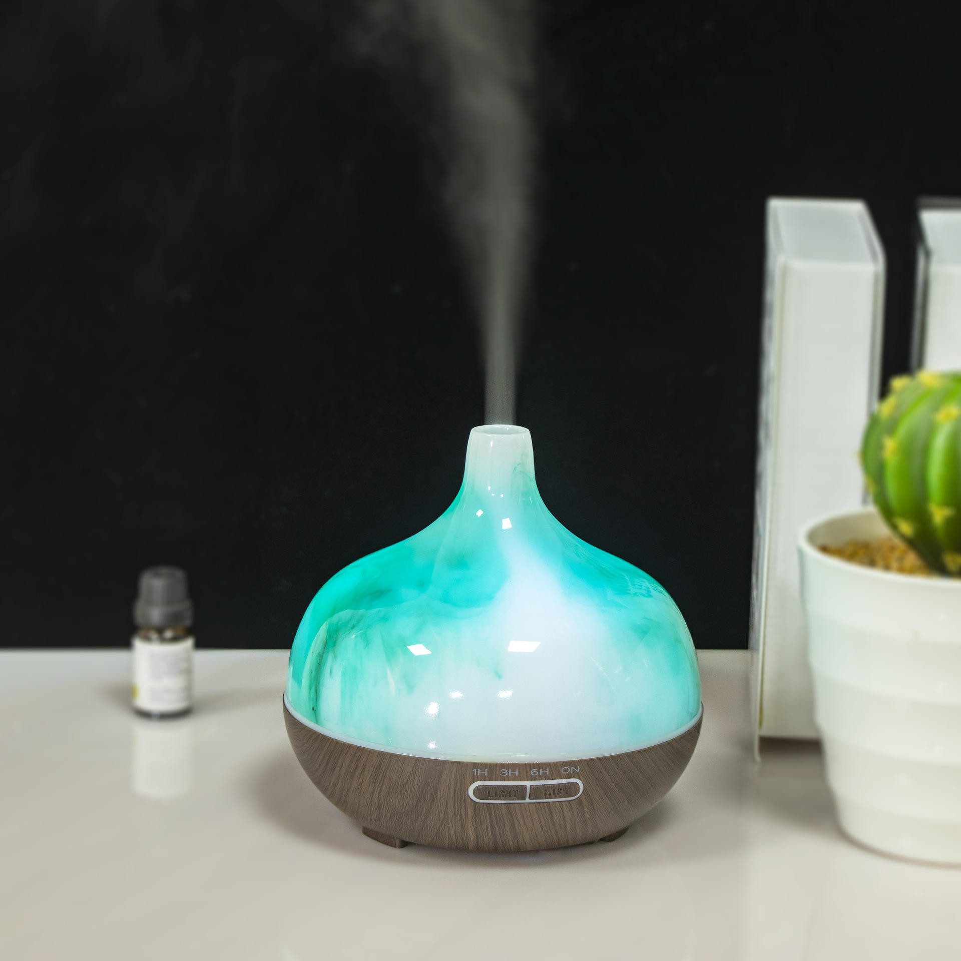 YX-SZ-006 สีชมพู - ฐานลายไม้สีอ่อน