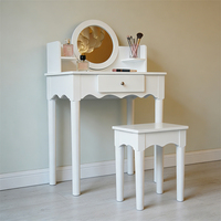 Table de Maquillage Moderne en MDF pour Filles, Taille Moyenne, avec Rangement, pour Salon et Chambre, Ensemble de Jeu d'Imitation - Prix Usine