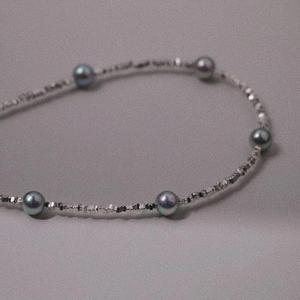 <span class=keywords><strong>Madama</strong></span> Accessoires en argent sterling 925 Collier Akoya 5-6mm avec colliers de perles élégantes en argent cassé - Product Image 3