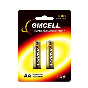 GMCELL Baterai Super Alkaline 1.5v AM3 LR6 baterai kering AA dengan layanan OEM