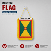 Drapeau Fanion Portable Personnalisé Écologique Imprimé Numérique en Polyester 15x11 Pouces avec Mât en Plastique – Vente Chaude