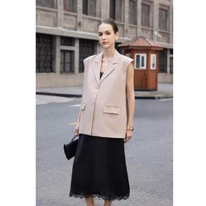 Blazer de Invierno para Mujer, Tejido Transpirable, Cuello en V, Un Solo Botón, Color Sólido, 78% Poliéster, 18% Rayón, 4% Elastano, Corte Regular - Product Image 2