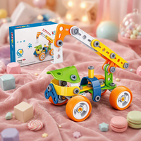 Balok Bangunan Plastik Lunak DIY yang Dapat Dilepas, Mainan Puzzle Perakitan Edukasi Dini STEM untuk Anak Laki-laki dan Perempuan, Permainan Kreatif