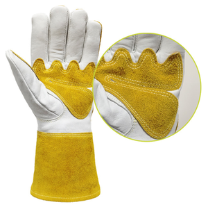 Găng tay hàn hồ quang Argon bằng da cừu Bảo hộ lao động Găng tay làm việc bằng da chịu nhiệt độ cao Chống đâm thủng - Product Image 4