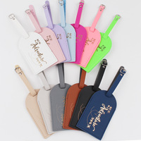 Étiquette de bagage portable personnalisée en PU Protection de la vie privée Étiquettes de sac de voyage Étiquette de bagage de valise Identificateurs d'étiquettes de carte d'identité