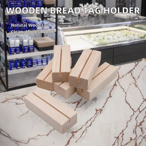 <b>Wooden</b> Rectangle Card Holders Diy Craft <b>Blocks</b> Natural Material Freestanding Support - Product Image 2